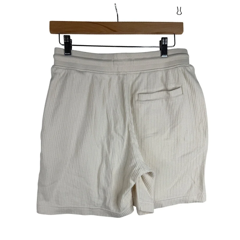 Banana Republic Women's Cotton Poplin Cream‎ White Stripe Shorts size Small